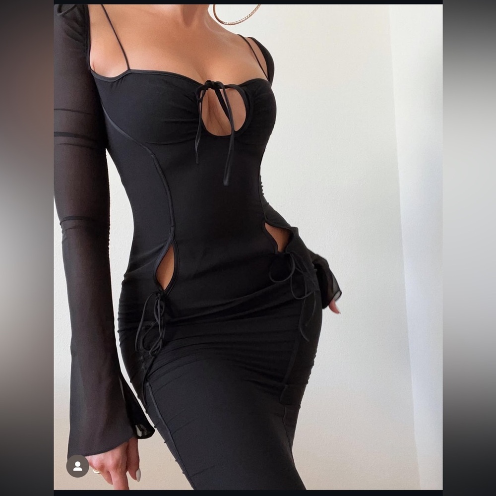 House of CB Ophelia Georgette Cutout Dress